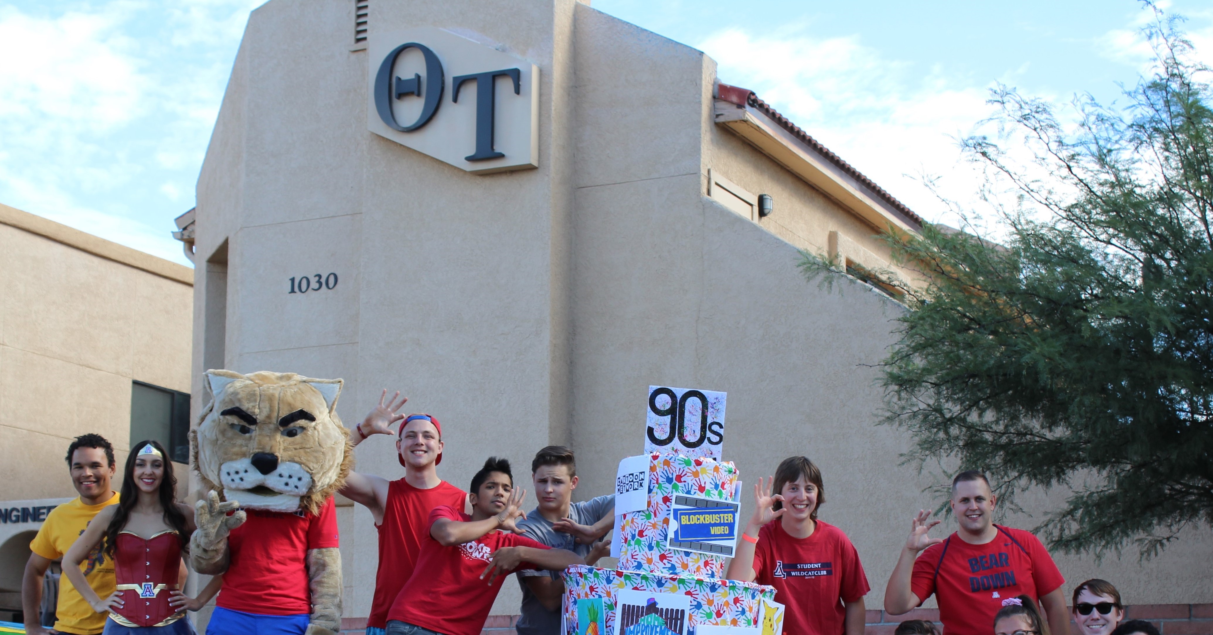 Theta tau house with members